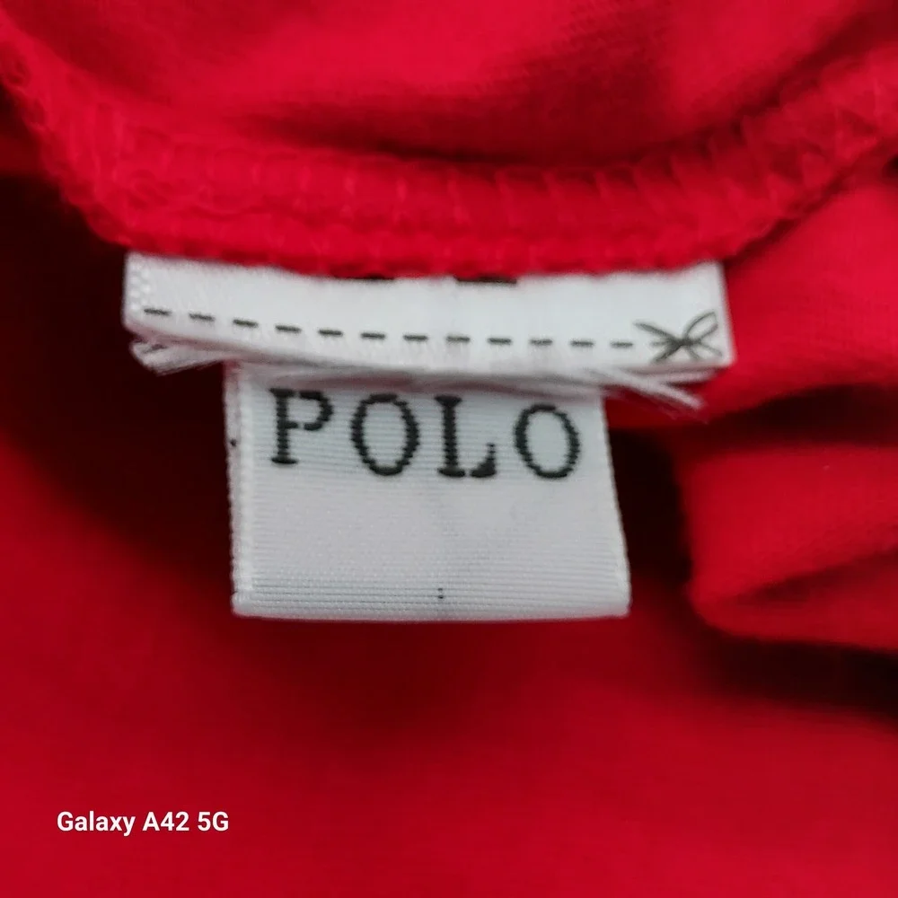 Polo Ralph Lauren Men 4XLT Red Short Sleeve Pon Logo Crewneck T-Shirt Extra Tall